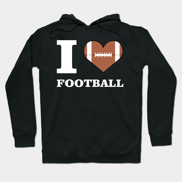 I Love American Football Hoodie by DesignWood-Sport